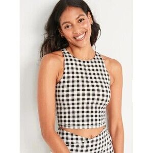 Old Navy Active NWTs Cropped Tank Top Multicolor 4X‎ Light Support Powerchill